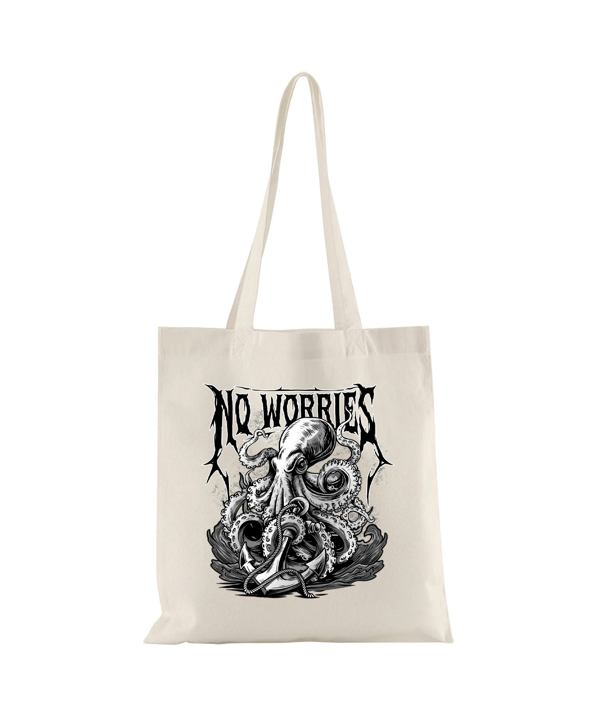 Black Octopus Tote Bag