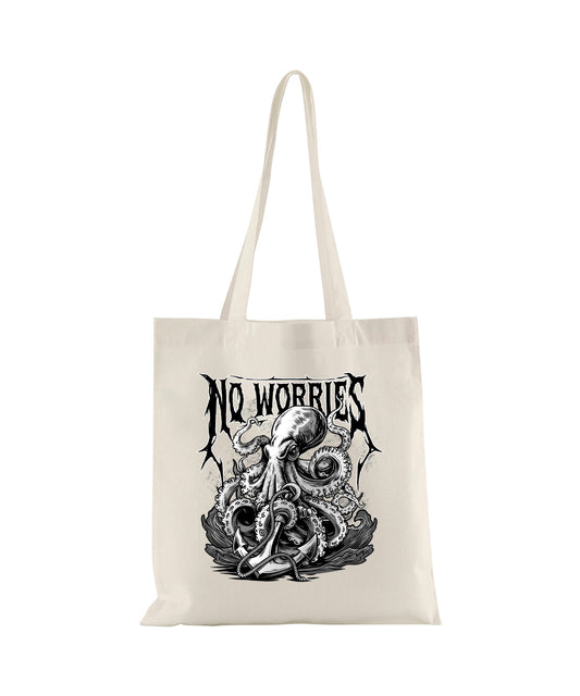 Black Octopus Tote Bag