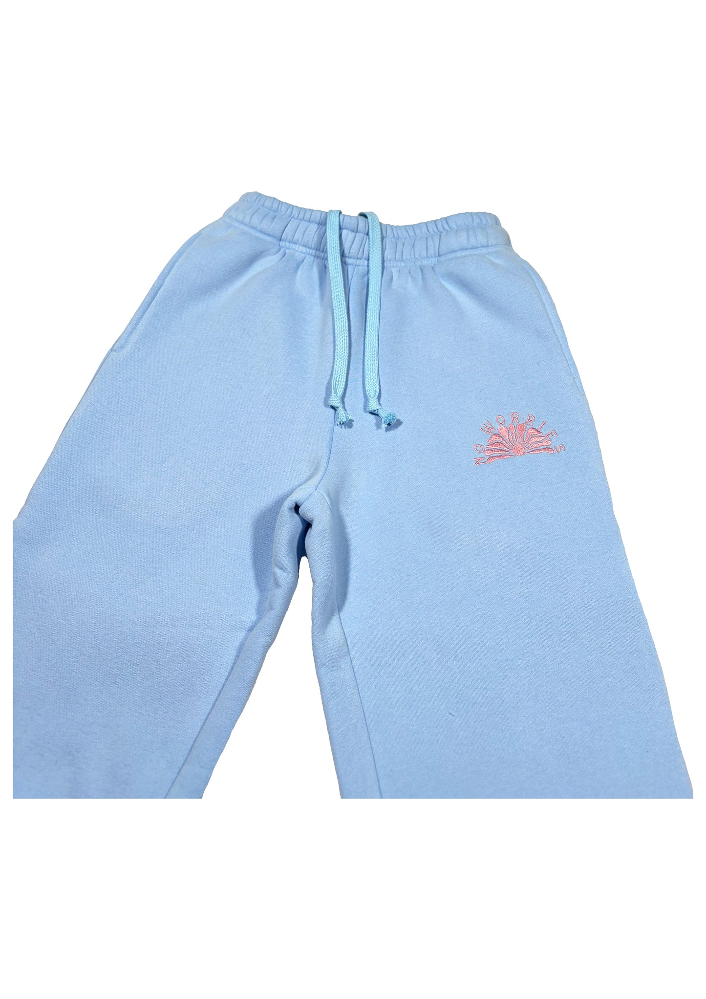 Adults Embroidered Sun Joggers-Sky Blue