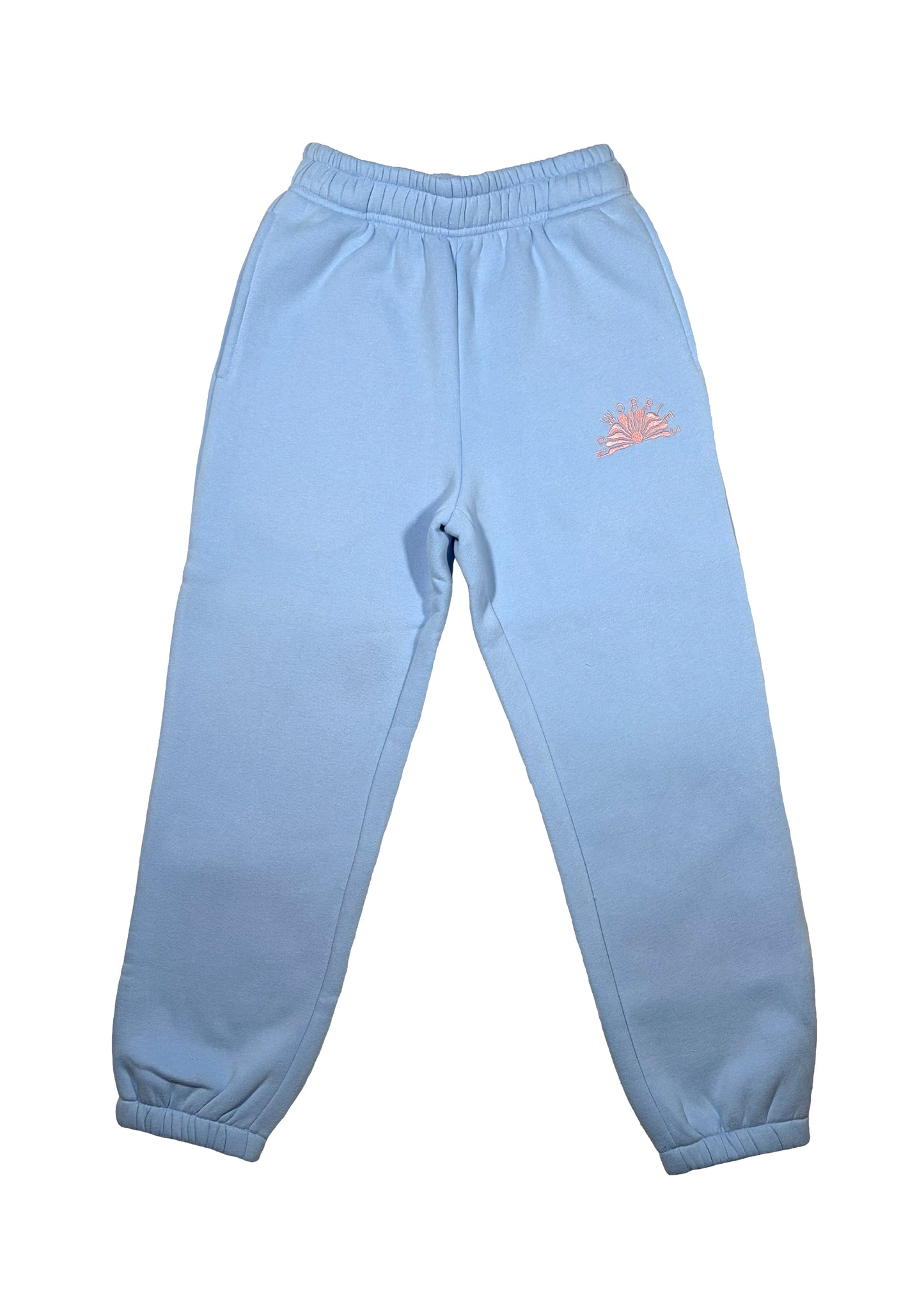 Adults Embroidered Sun Joggers-Sky Blue