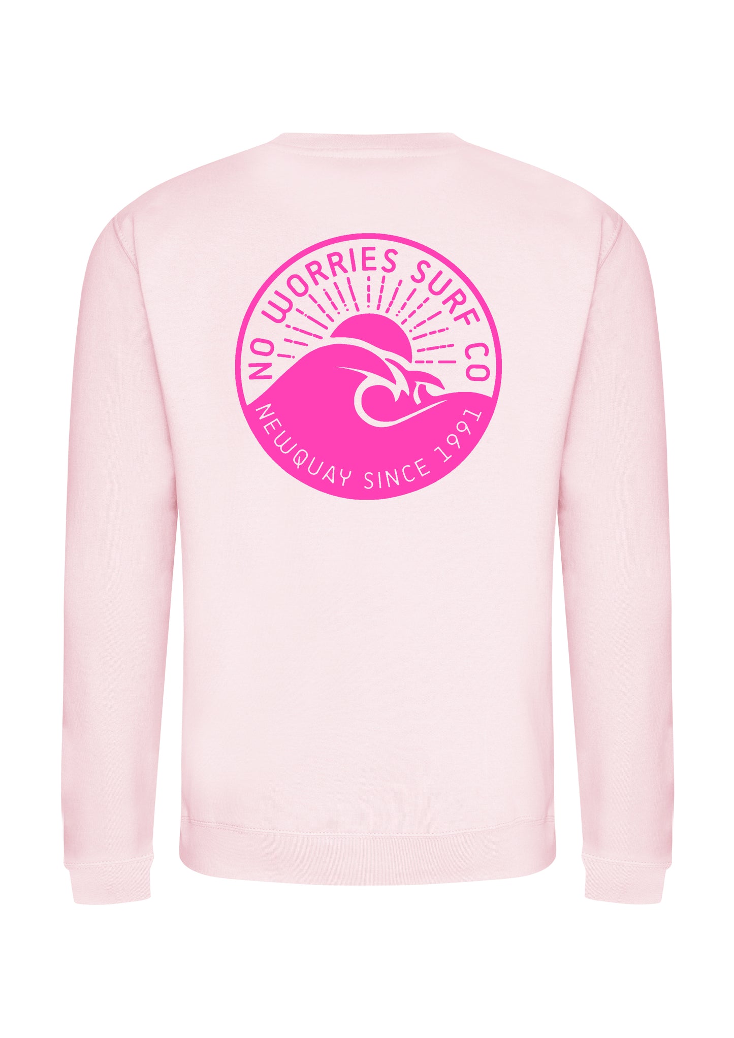 Adults Wave Sweatshirt-Baby Pink