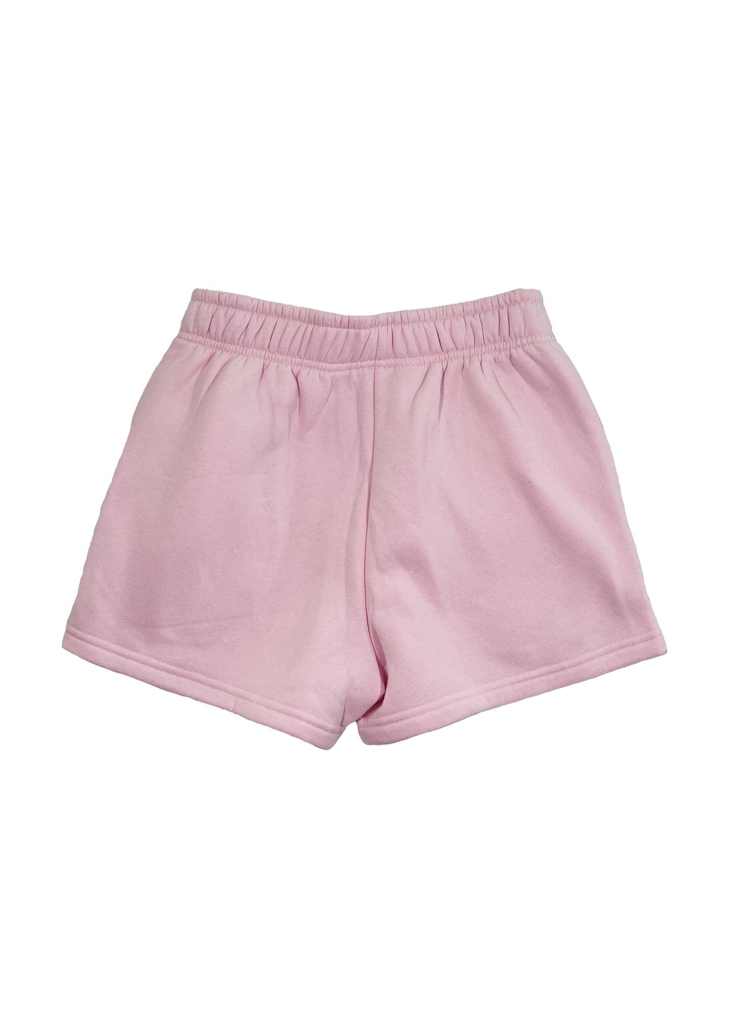 Adults Embroidered Coastline Shorts-Baby Pink