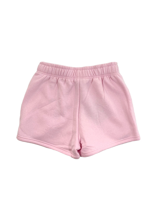 Adults Embroidered Wave Shorts-Baby Pink