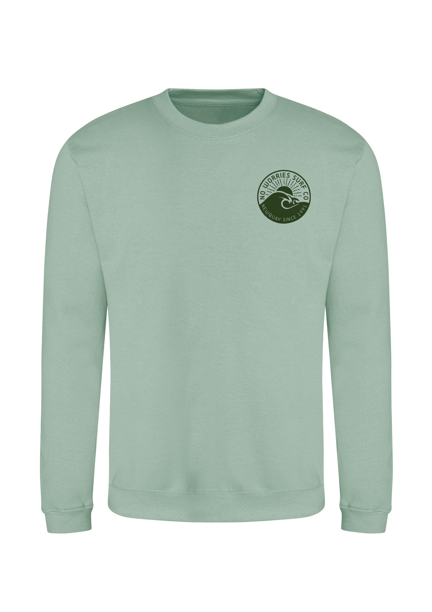 Adults Wave Sweatshirt-Dusty Green