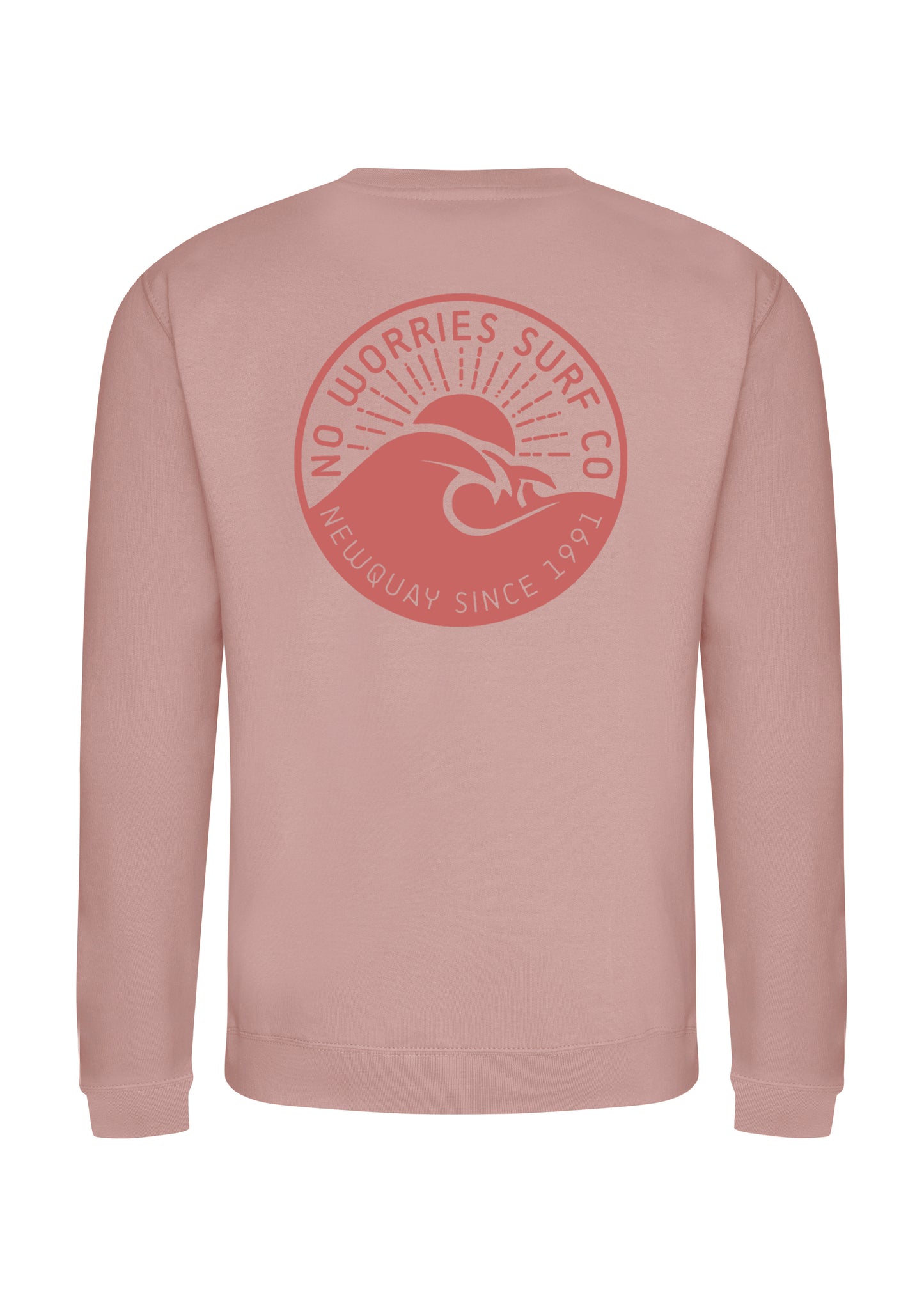 Adults Wave Sweatshirt-Dusty Pink