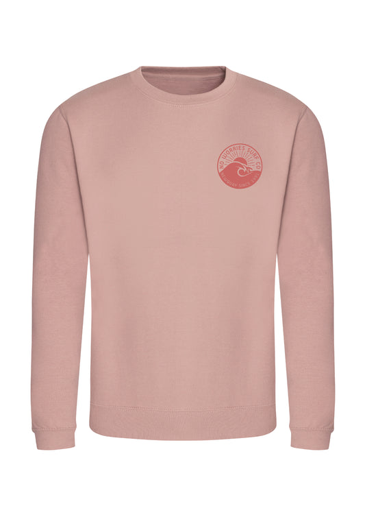 Adults Wave Sweatshirt-Dusty Pink