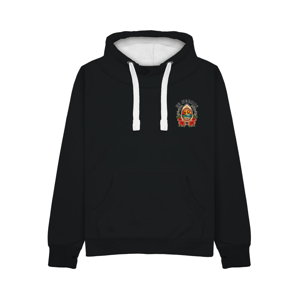 Ultra Premium Shark Tattoo Hoodie-Black