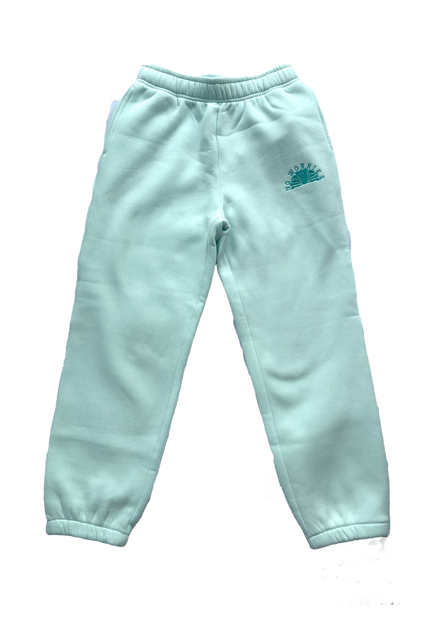 Adults Embroidered Sun Joggers-Mint
