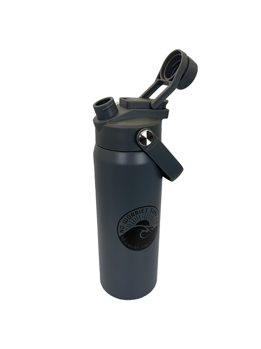 710ml Double Sip Insulated Wave Bottle-Grey