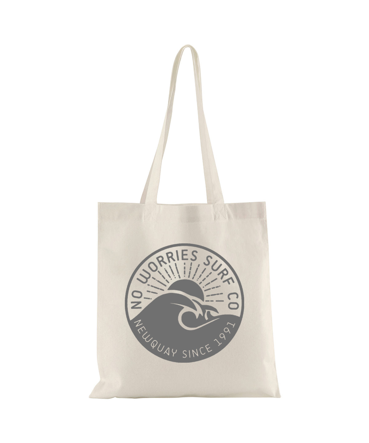 Grey Wave Tote Bag
