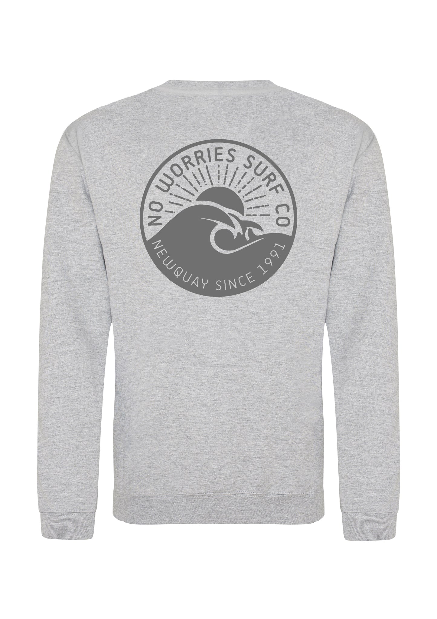 Adults Wave Sweatshirt-Heather Grey