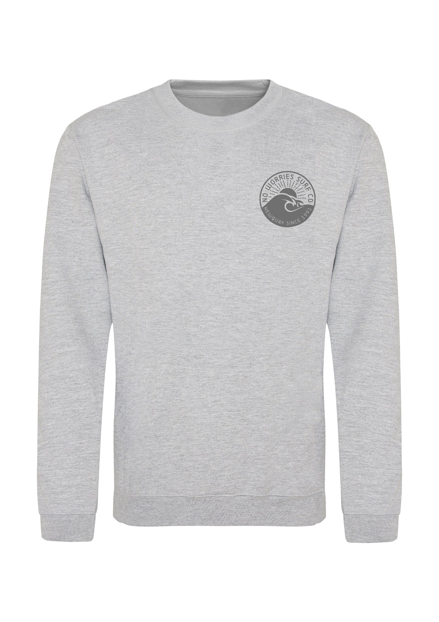 Adults Wave Sweatshirt-Heather Grey