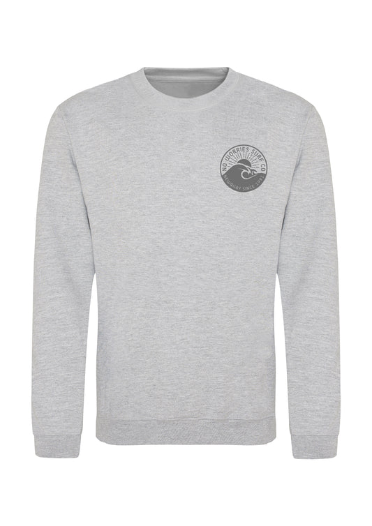Adults Wave Sweatshirt-Heather Grey