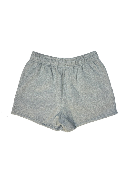 Adults Embroidered Coastline Shorts-Heather Grey
