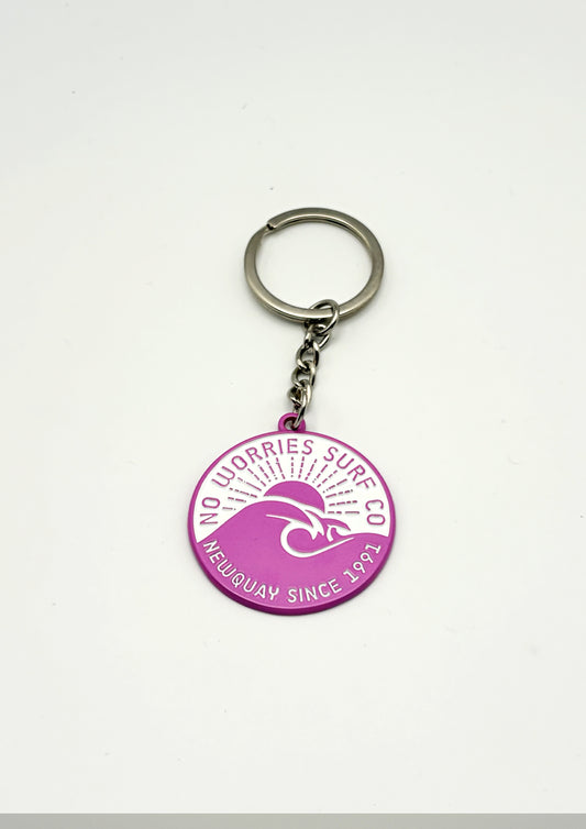 Wave Keyring-Hot Pink