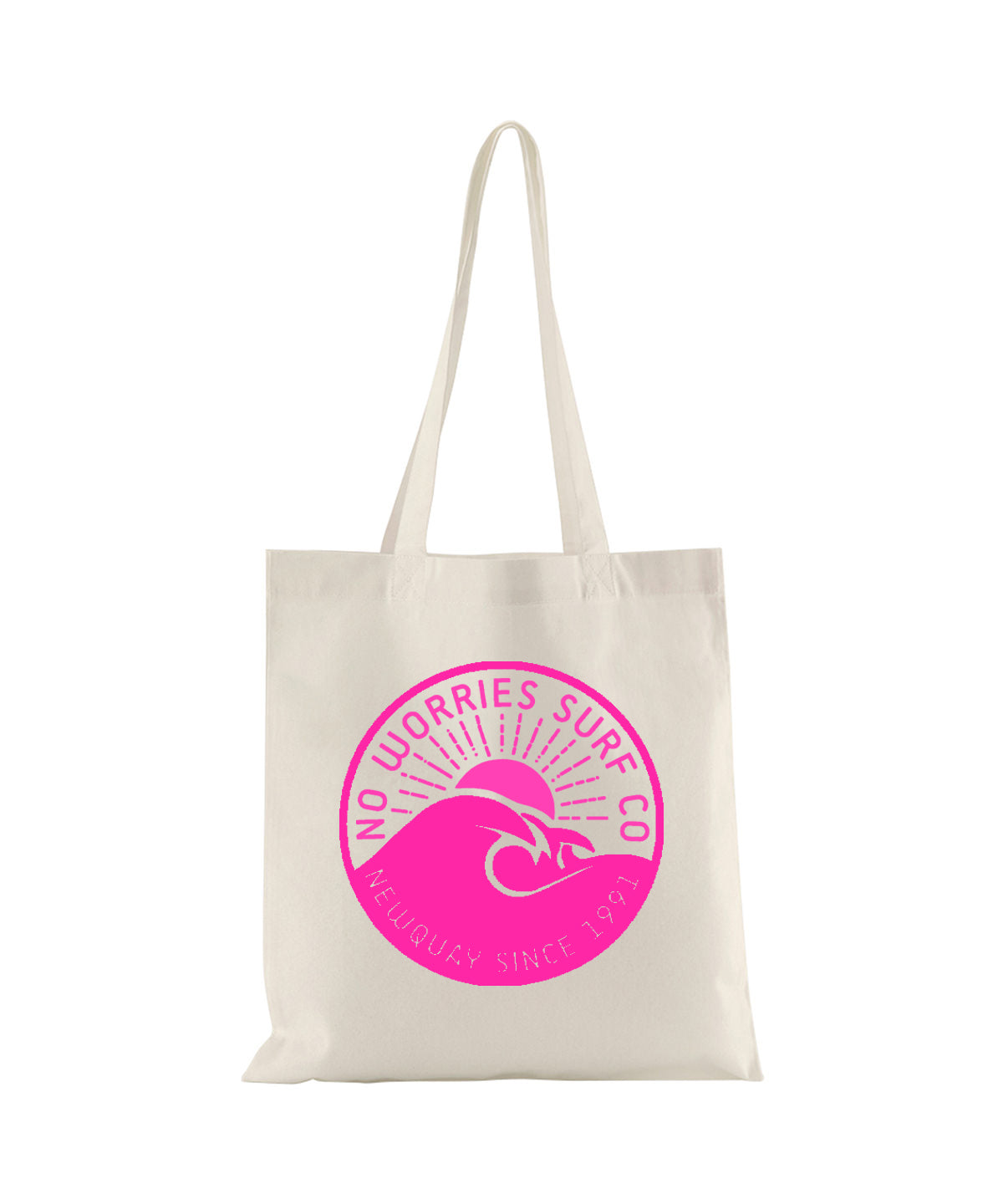 Hot Pink Wave Tote Bag