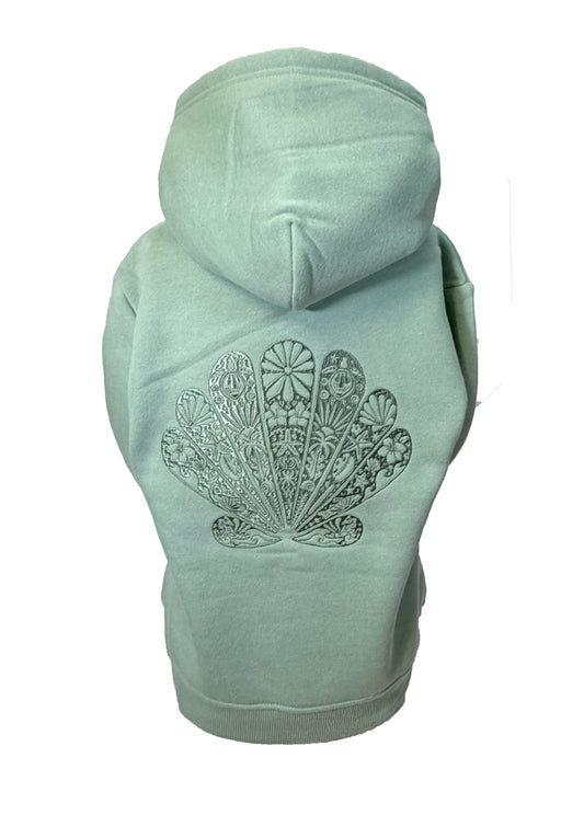 Kids Embroidered Clam Hoodie