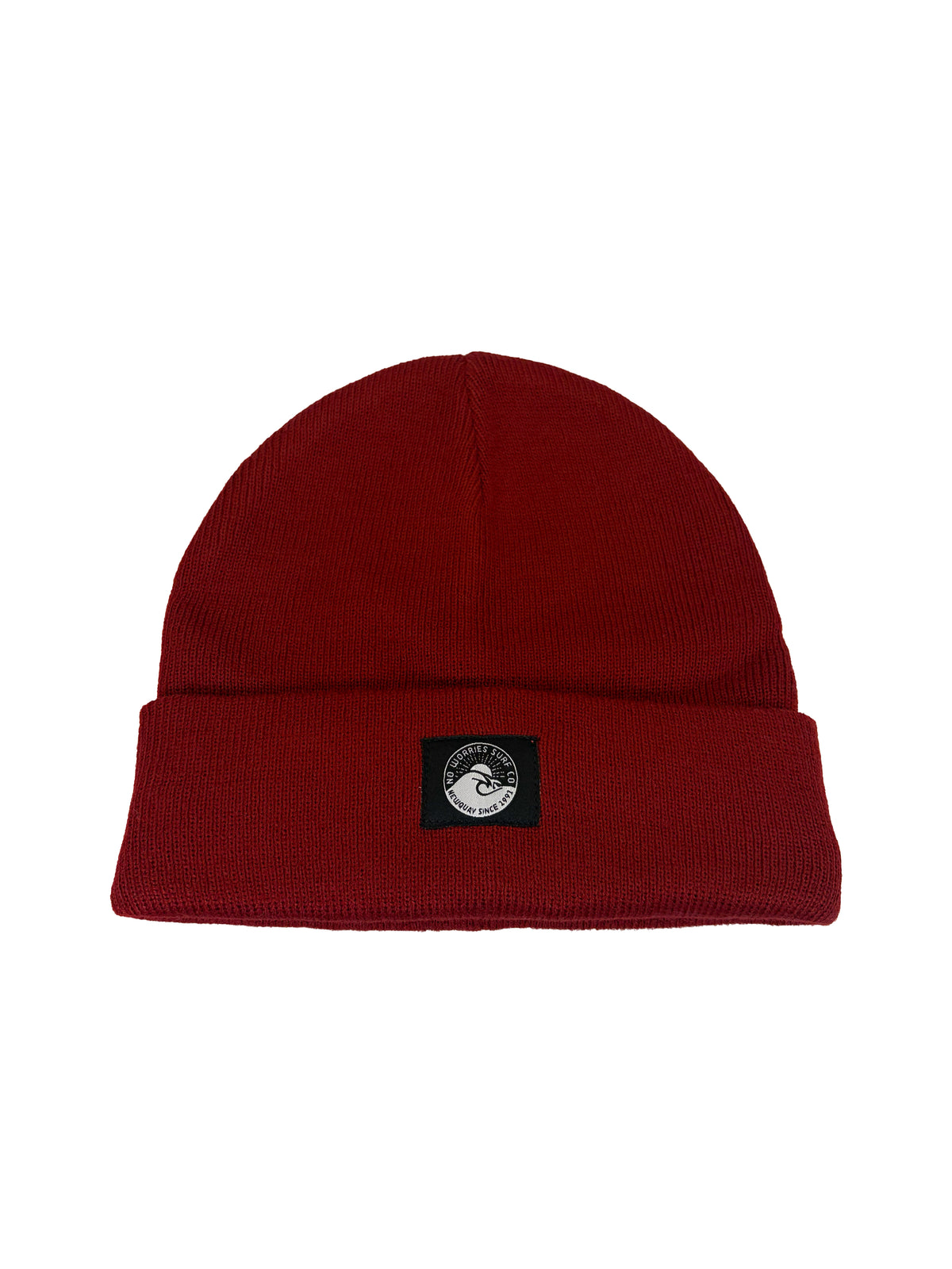 Wave Beanie-Burgundy
