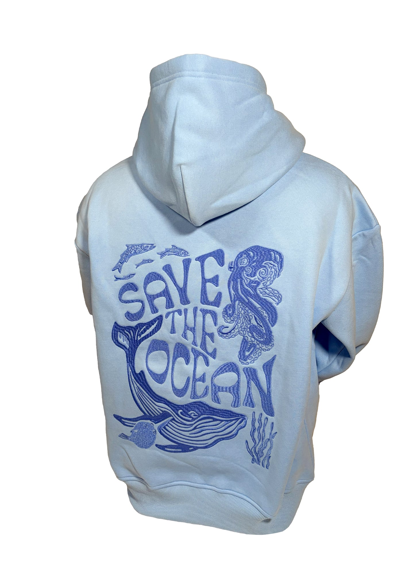 Adults Embroidered Save the Ocean Hoodie