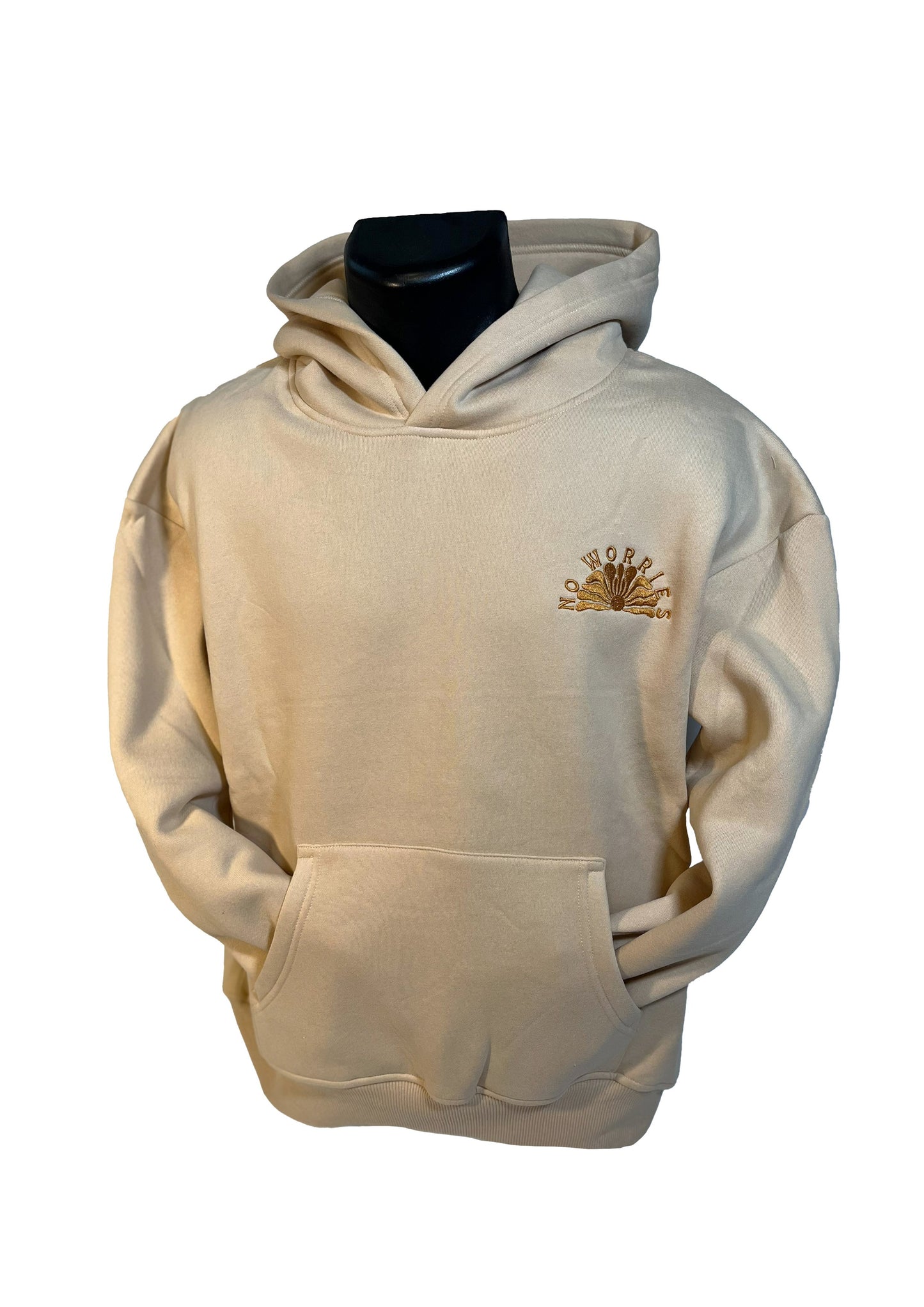 Adults Embroidered Welcome Hoodie-Sand
