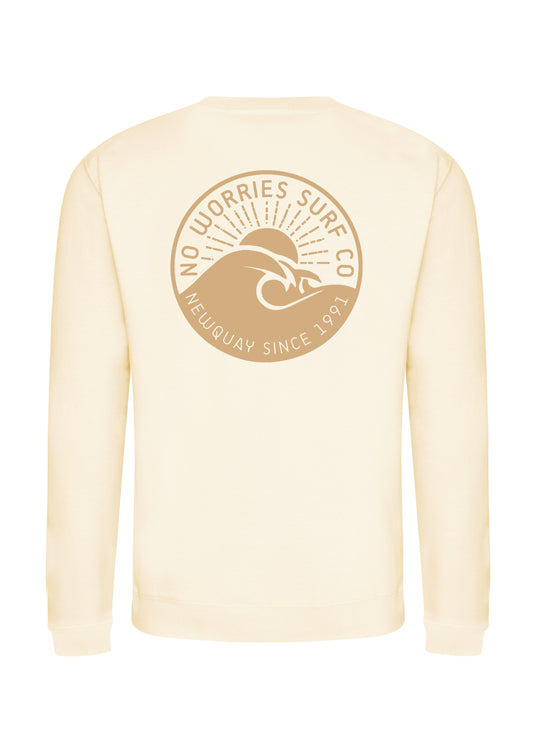 Adults Wave Sweatshirt-Vanilla